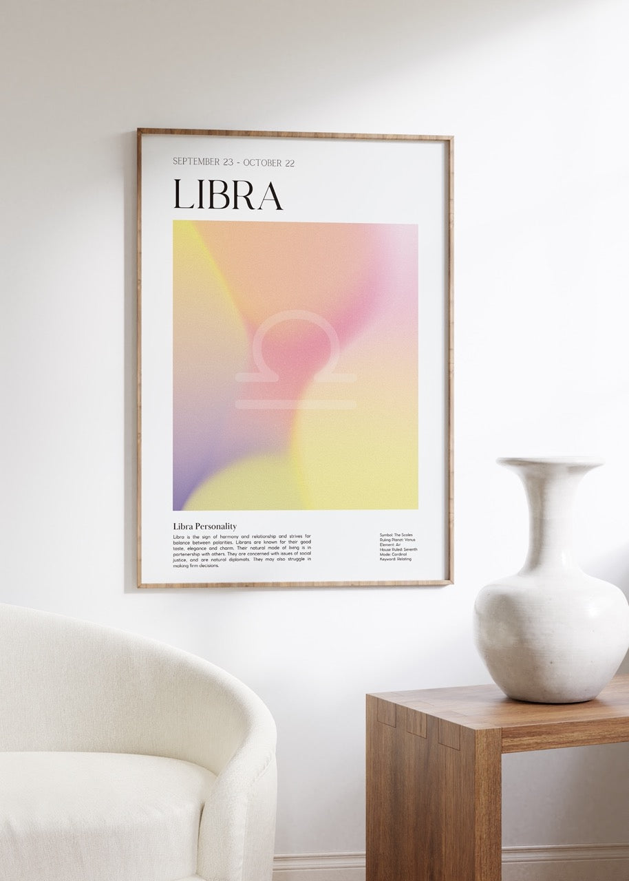 Libra No.2 Astrological Sign Çerçevesiz Poster