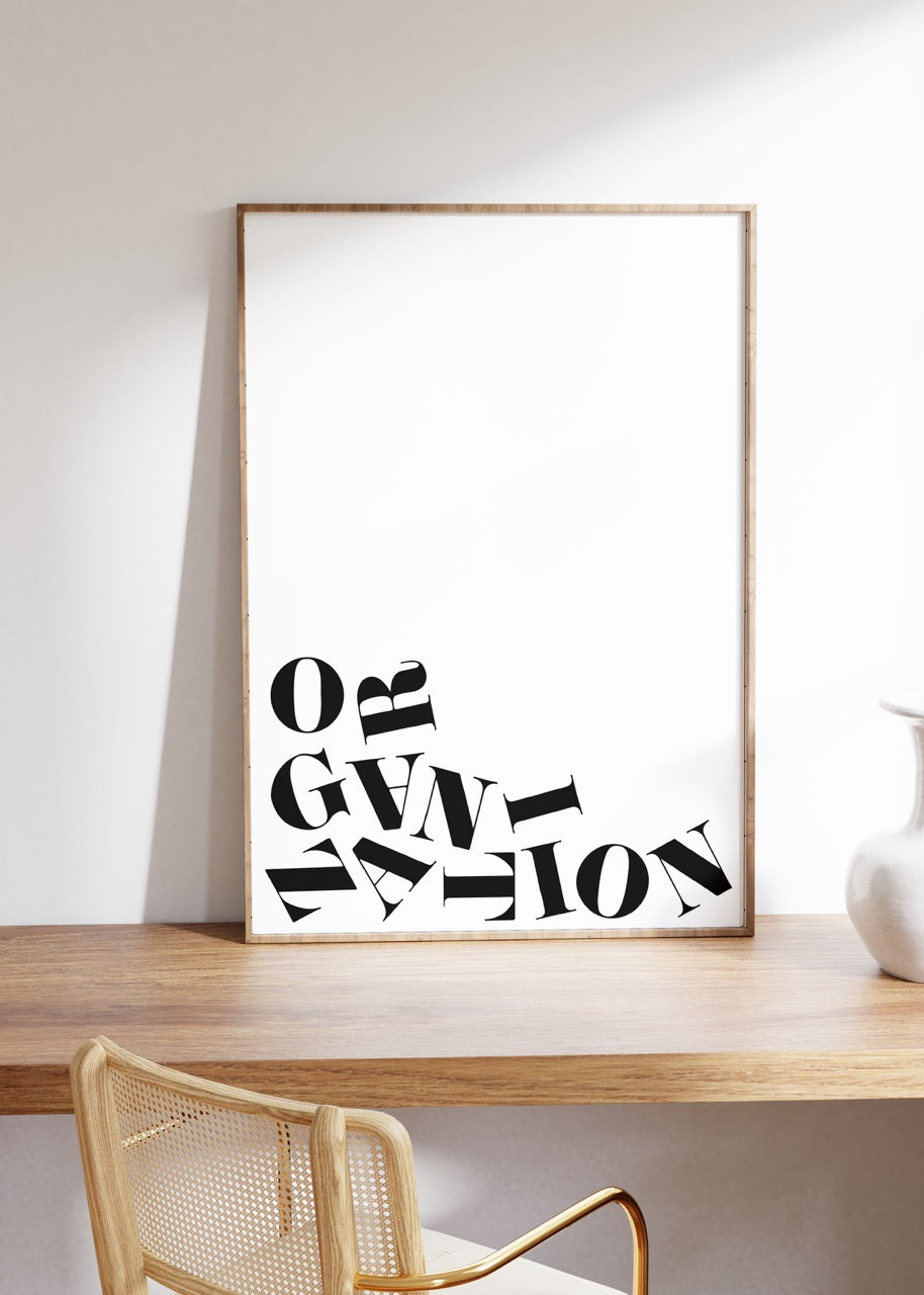 Organization Çerçevesiz Poster