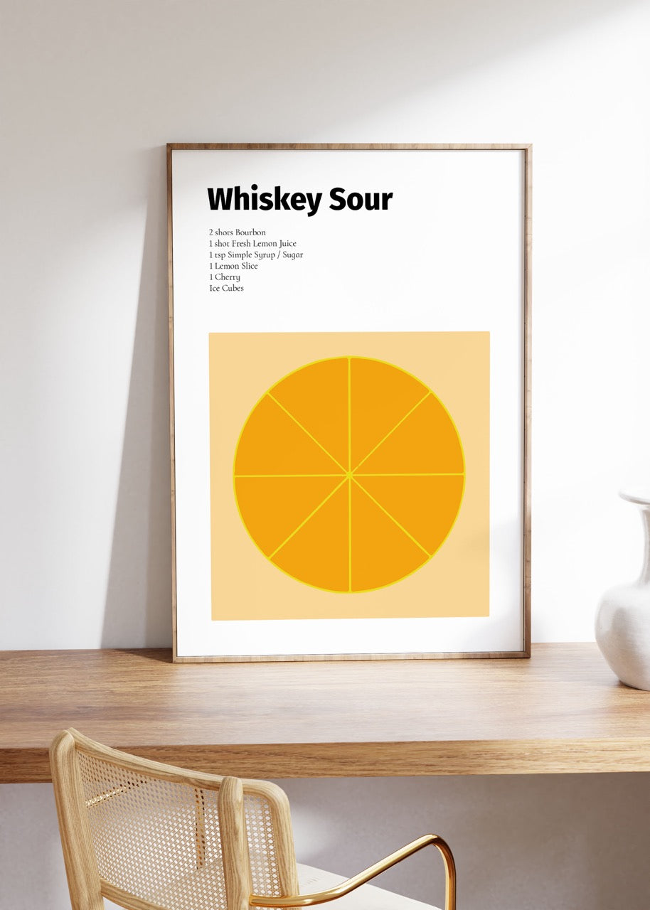Whiskey Sour Çerçevesiz Poster