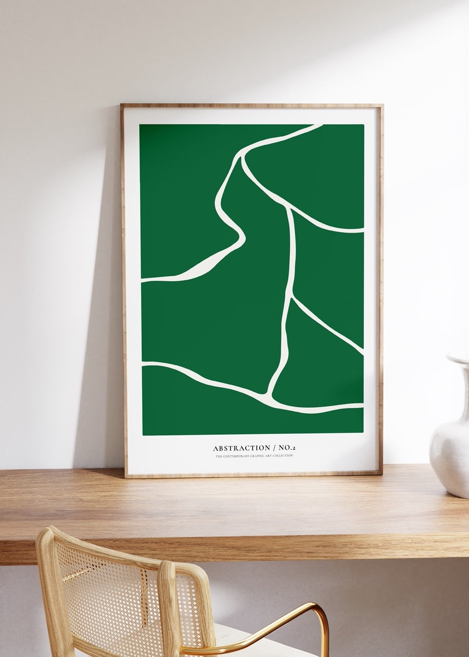 Soyut Yeşil No.1 Çerçevesiz Poster