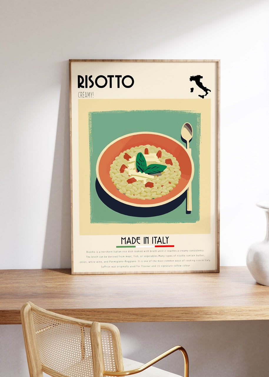 Risotto İtalyan Mutfağı Çerçevesiz Poster