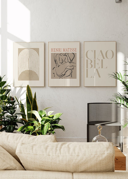 Matisse, Archway, Ciao Bella Çerçevesiz Poster Seti