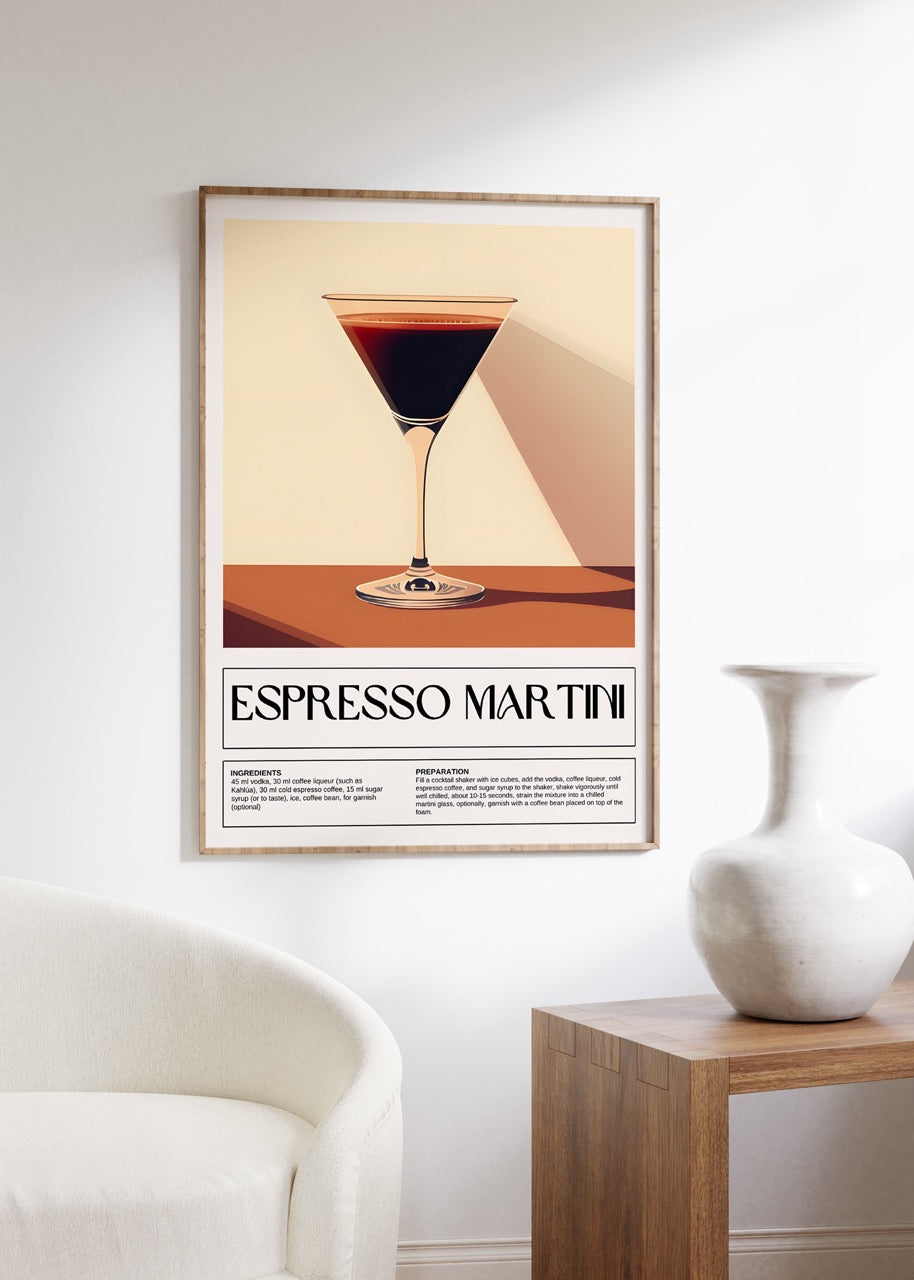Espresso Martini Çerçevesiz Poster