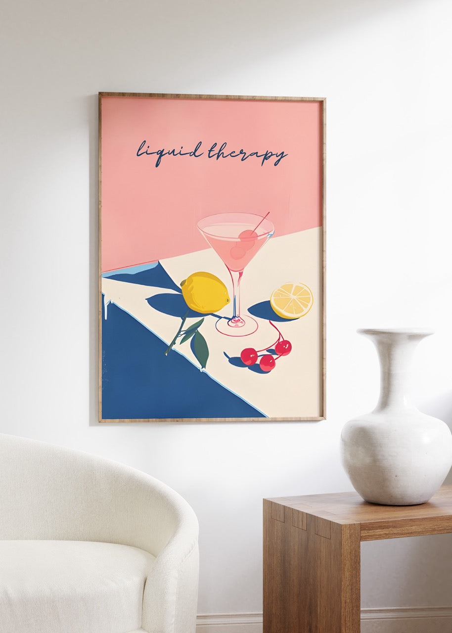 Liquid Therapy İllüstrasyon Çerçevesiz Poster