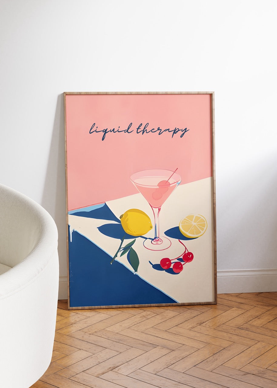 Liquid Therapy İllüstrasyon Çerçevesiz Poster