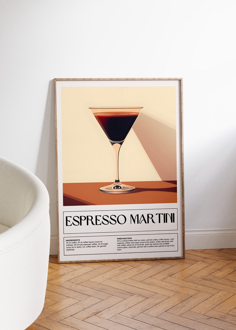 Espresso Martini Çerçevesiz Poster
