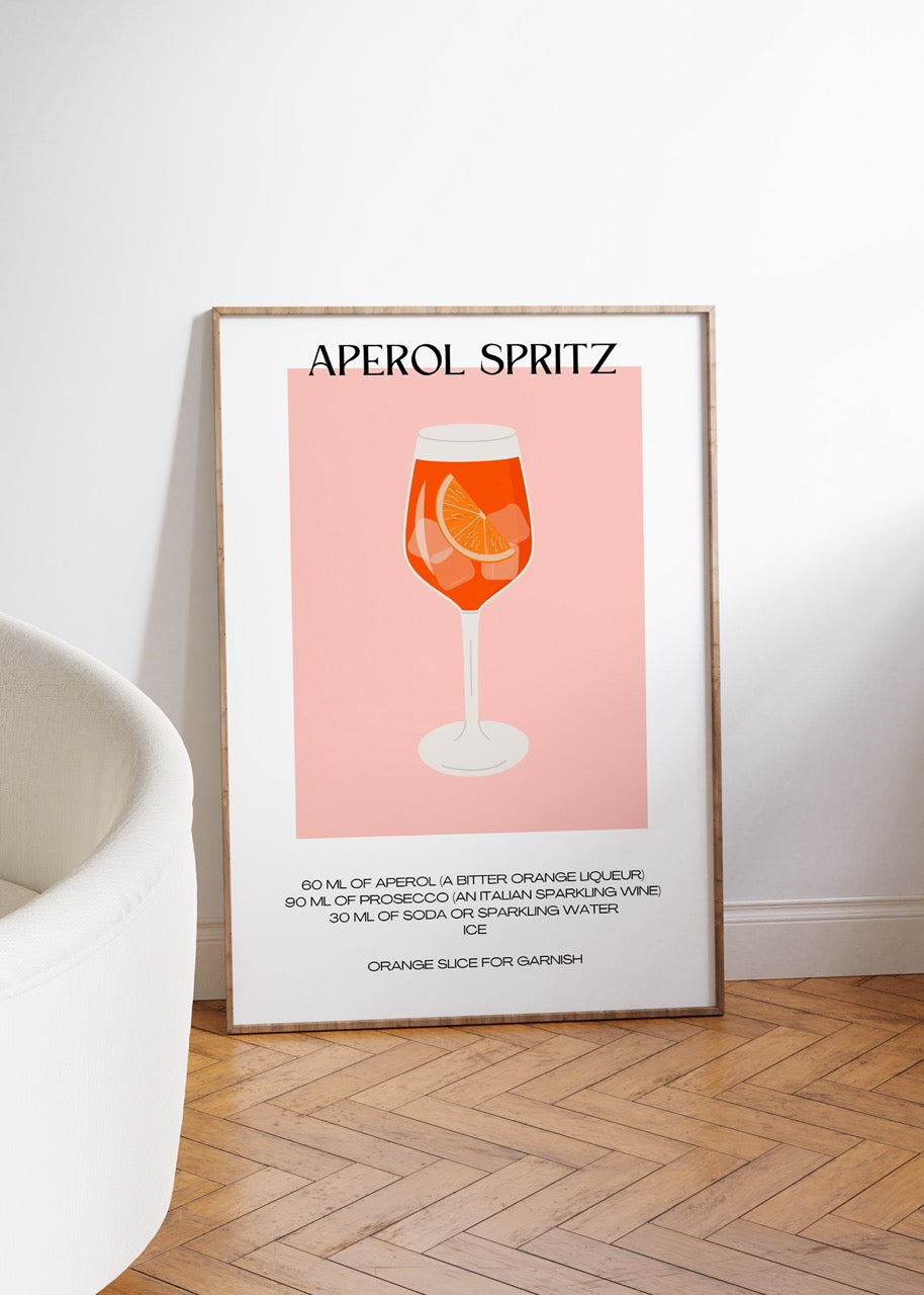 Aperol Spritz Kokteyl Çerçevesiz Poster