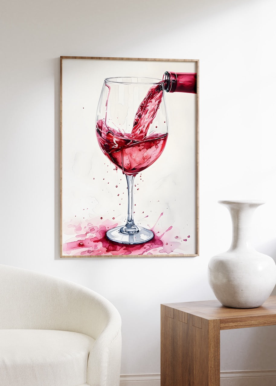 Wine Şarap No.1 Çerçevesiz Poster