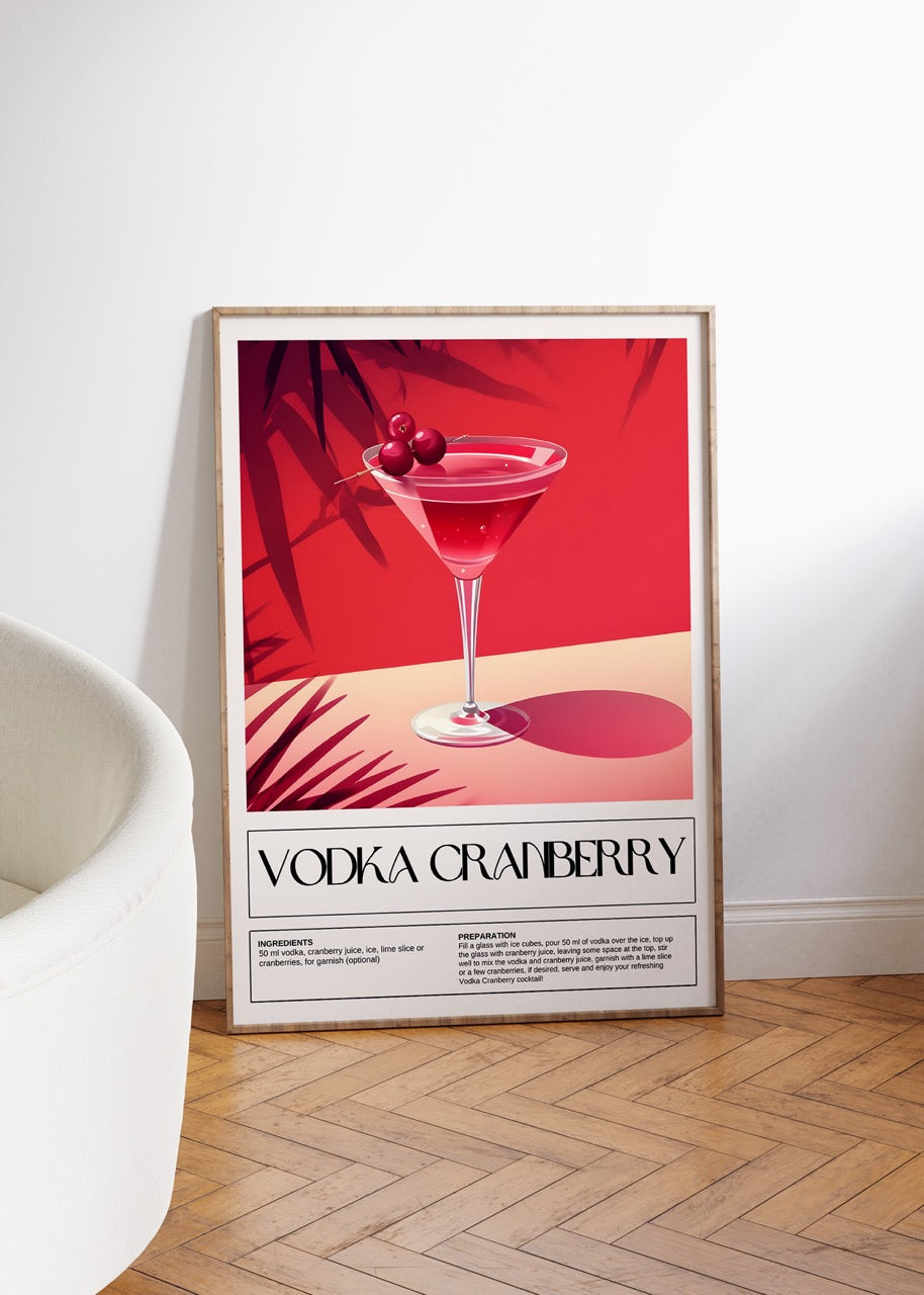 Vodka Cranberry Çerçevesiz Poster