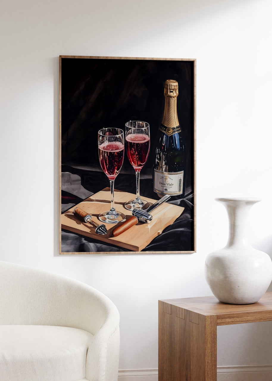 Champagne Çerçevesiz Poster