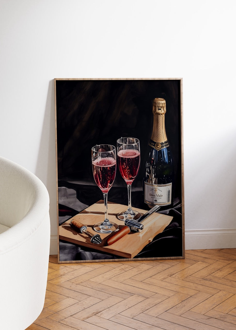 Champagne Çerçevesiz Poster