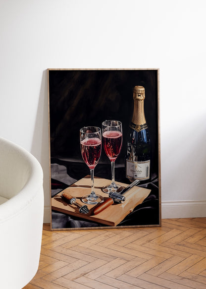 Champagne Çerçevesiz Poster
