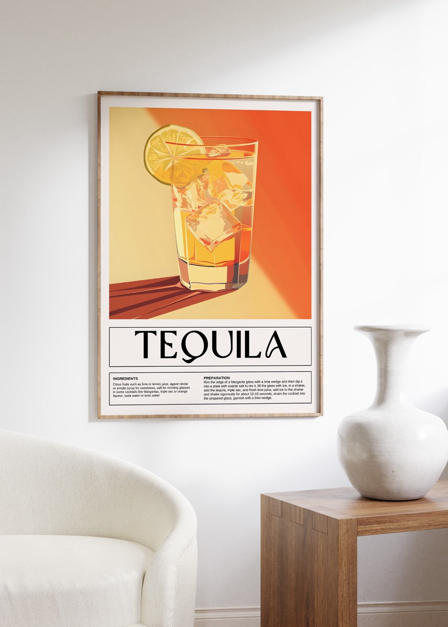 Tequila Kokteyl Çerçevesiz Poster