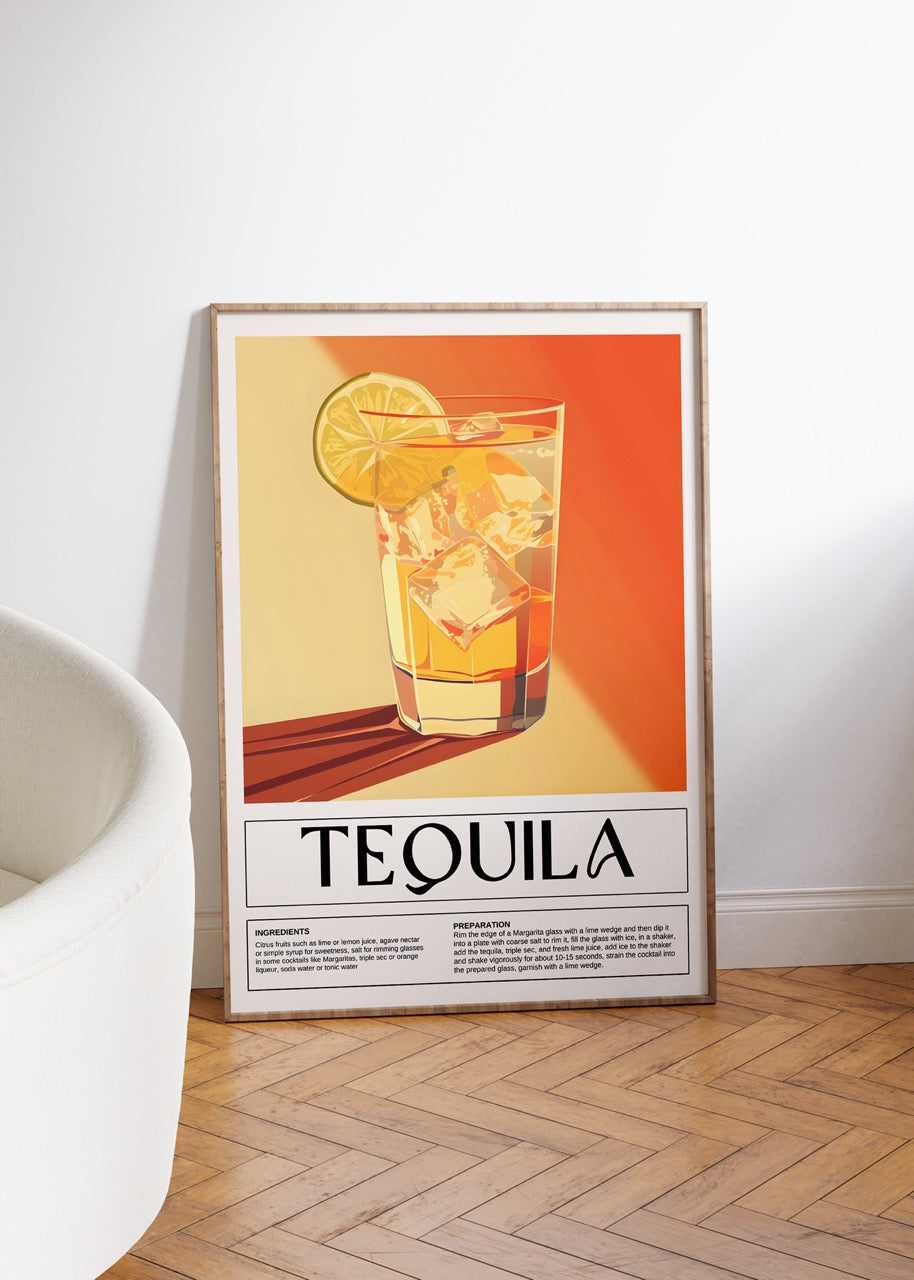 Tequila Kokteyl Çerçevesiz Poster
