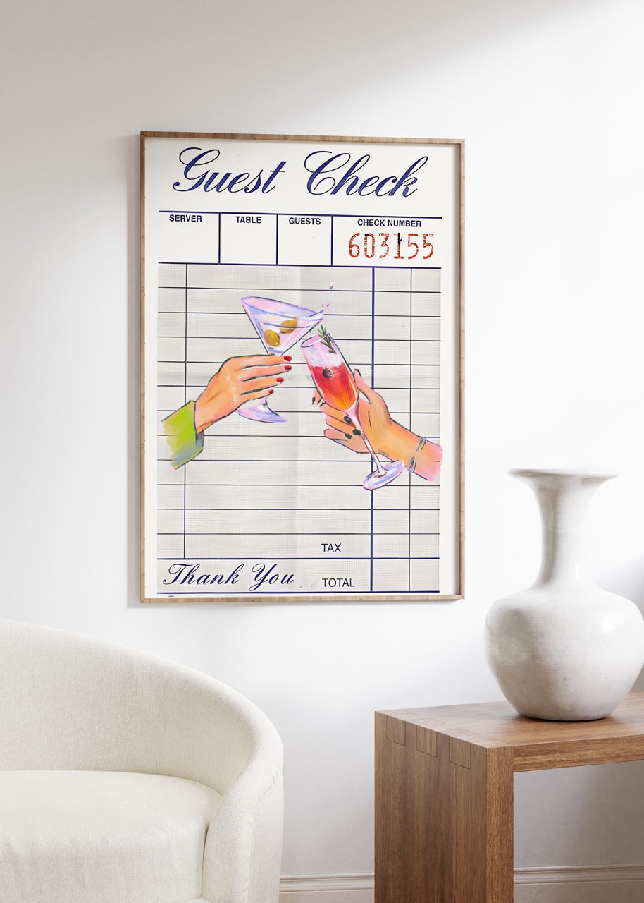 Guest Check No.2 Çerçevesiz Poster