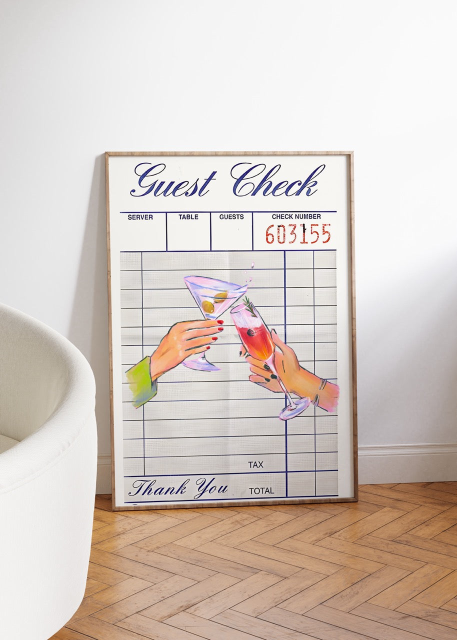 Guest Check No.2 Çerçevesiz Poster
