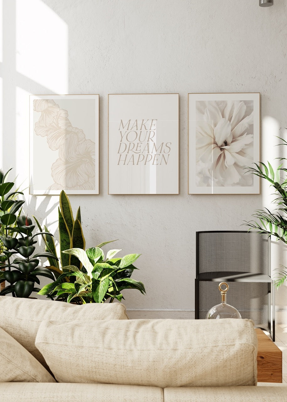 Yin Yang Balance 3-Piece Unframed Poster Set