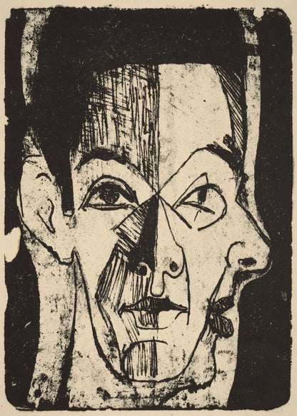 Ernst Ludwig Kirchner Head Study Poster