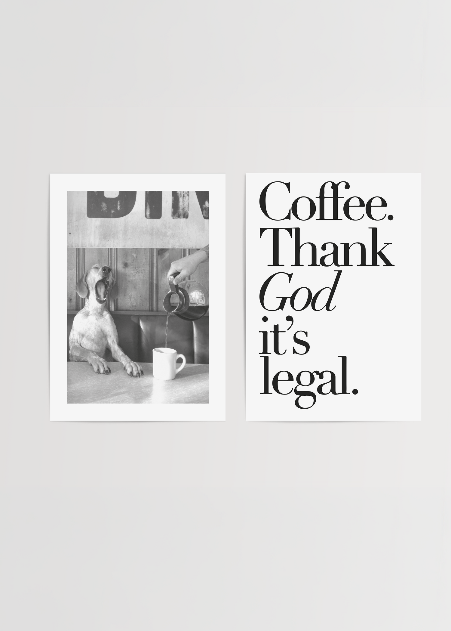 Coffee &amp; Dog 2’li Poster Seti