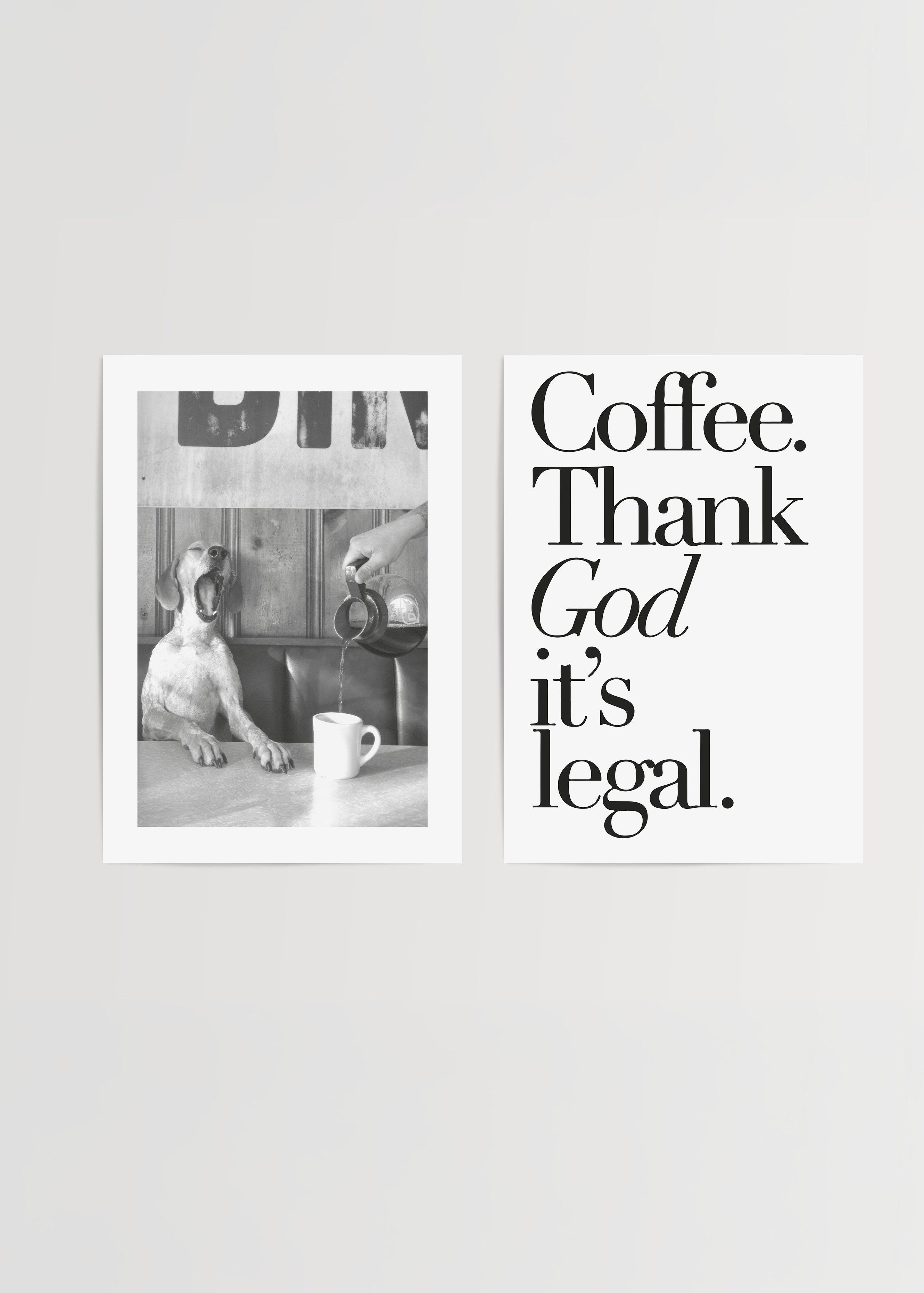 Coffee &amp; Dog 2’li Poster Seti