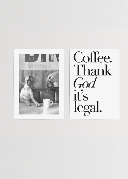 Coffee &amp; Dog 2’li Poster Seti