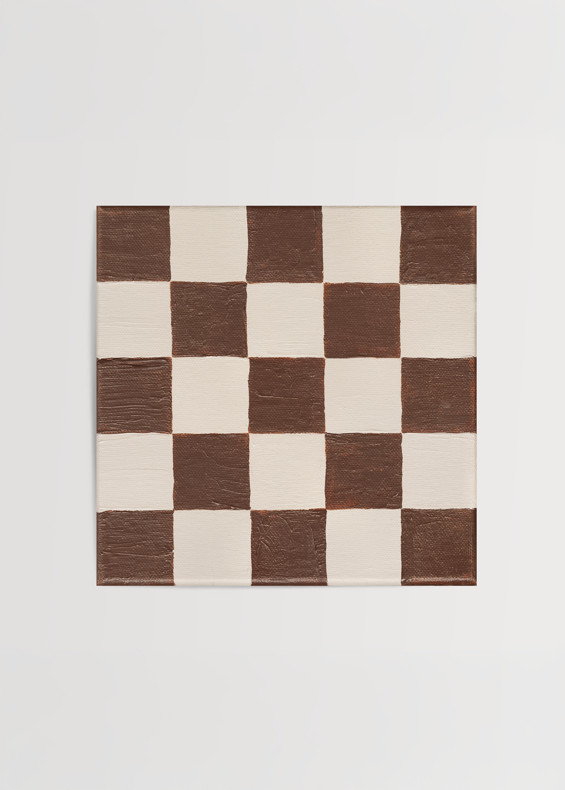 Brown Checkerboard Poster