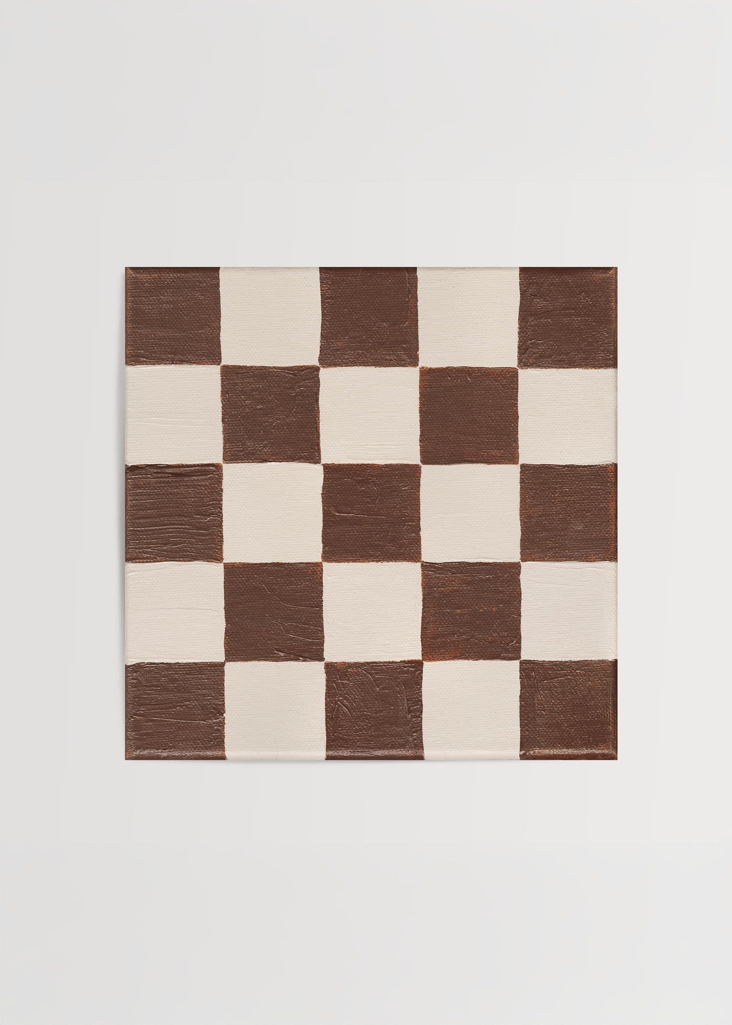 Brown Checkerboard Poster