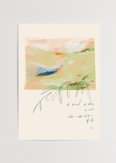 A Bread, an Olive, a Sun Poster Baskı