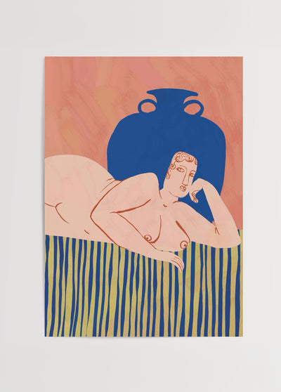 Abstract Nu Kadın Poster Baskı