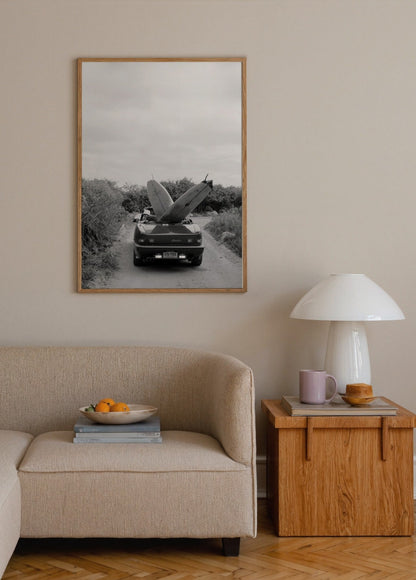 Bilinmiyor Sörf Tahtaları ile Araç Poster poster baskı mockup 2