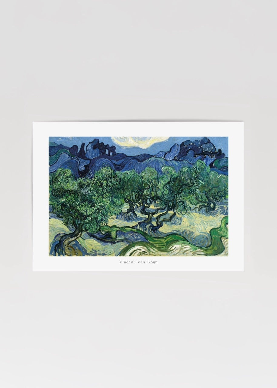 Vincent van Gogh’un Ay Işığında Zeytinlikler tablosu poster baskısı