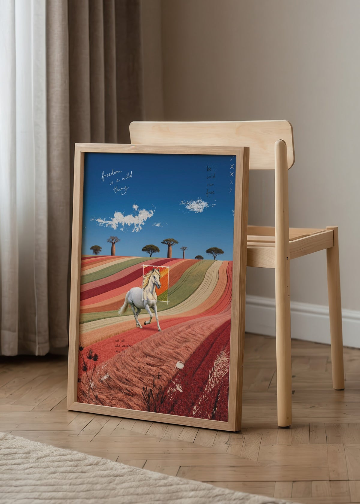 Aybükenur Erdoğan Özgürlük Temalı At Poster poster baskı mockup 2