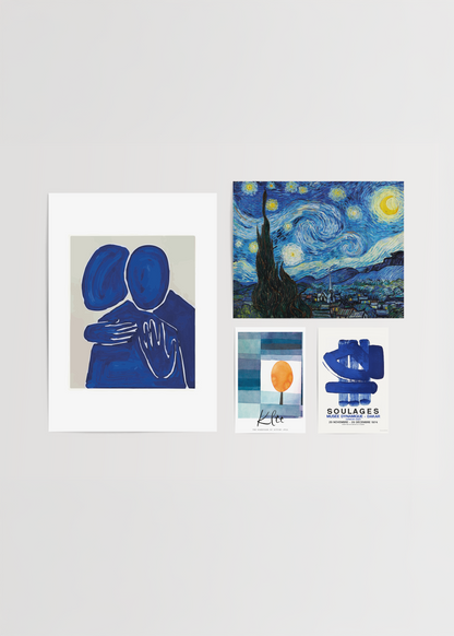 Blue Art Gallery 4’lü Poster Seti