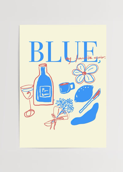 Blue Poster Baskı – Fulya Genç