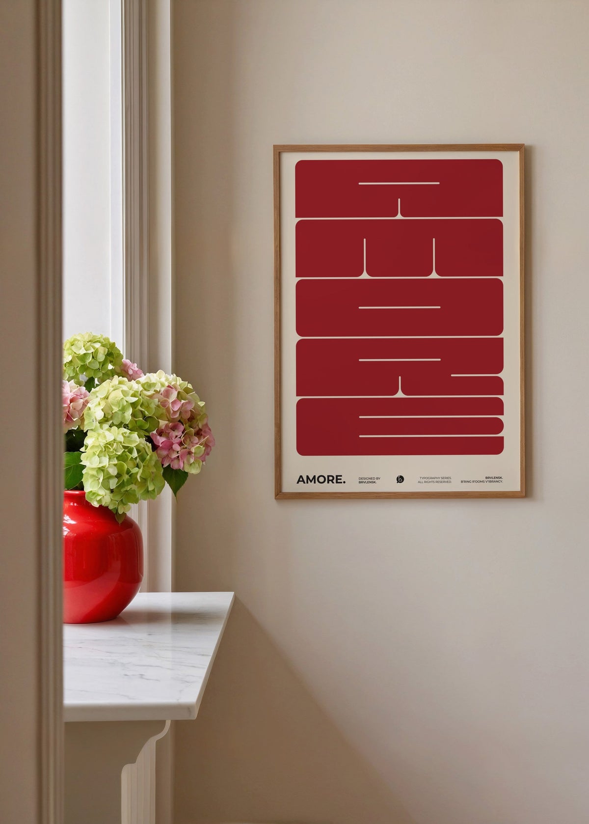 BRVLENSK Amore Poster poster baskı mockup 4