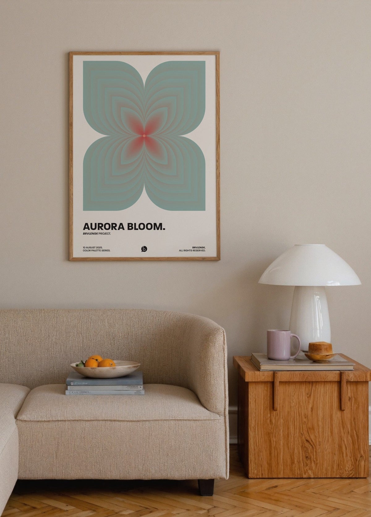 BRVLENSK Aurora Bloom Poster poster baskı mockup 2