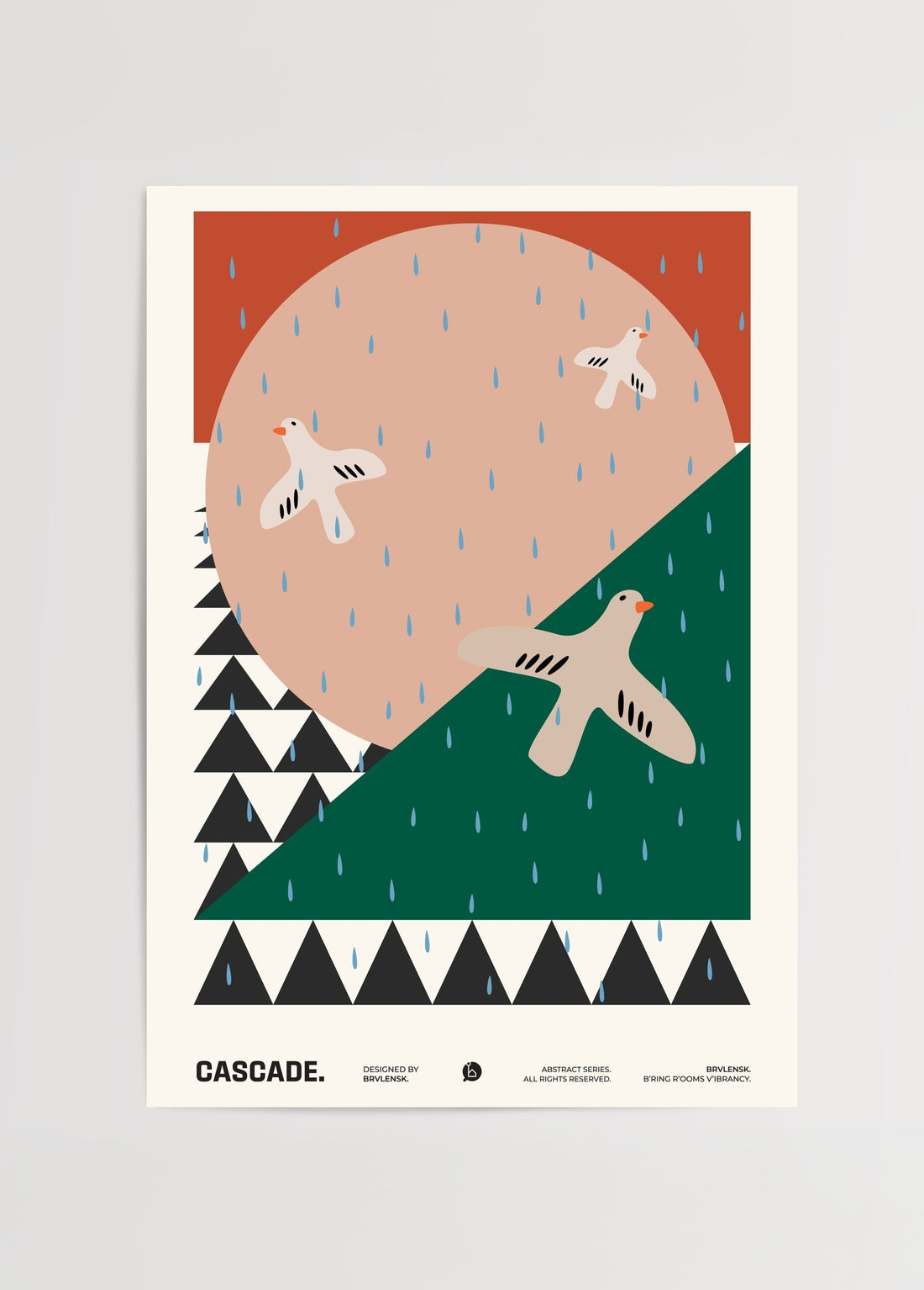 Brvlensk Cascade Poster poster baskı mockup 1