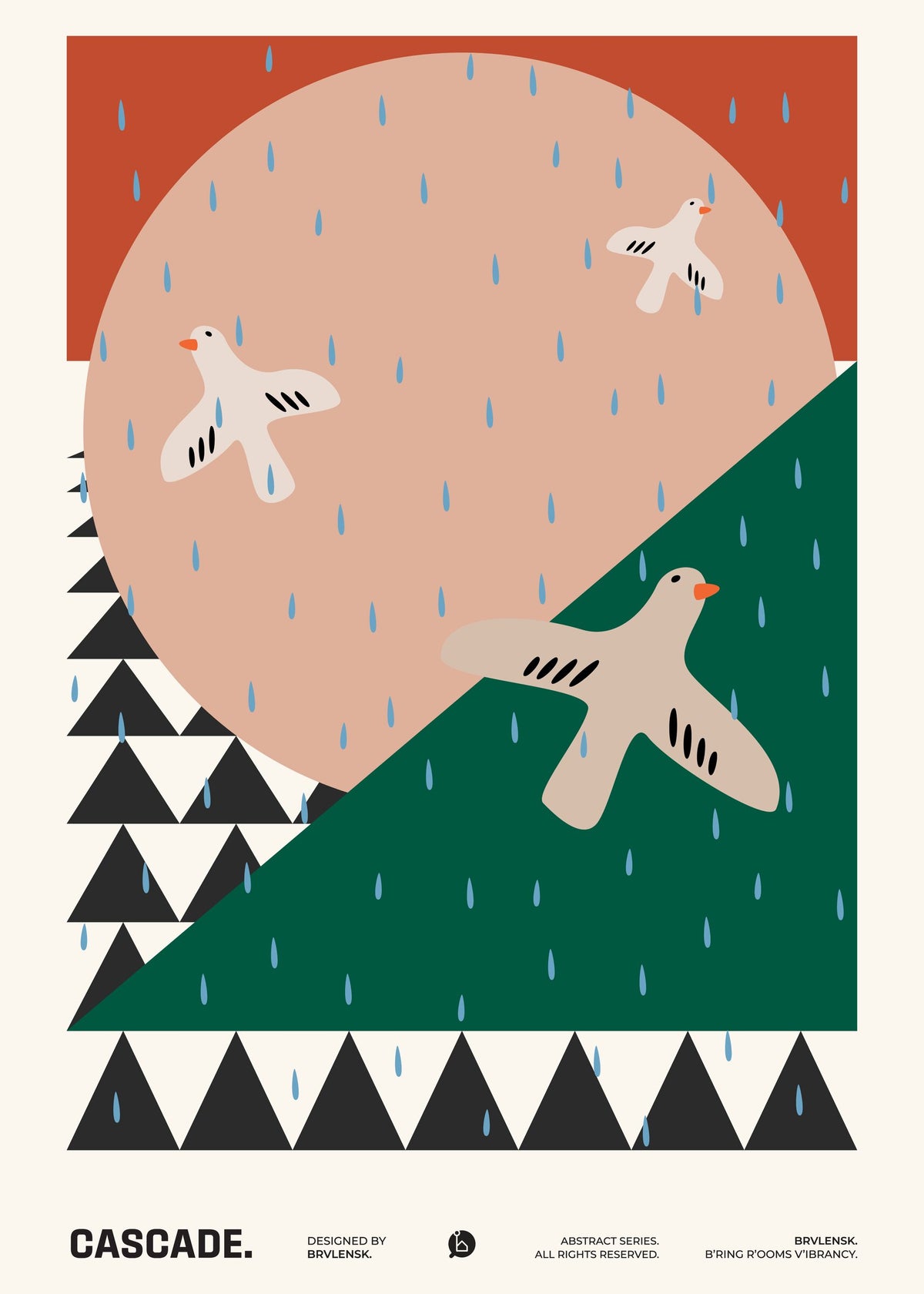 Brvlensk Cascade Poster poster baskı