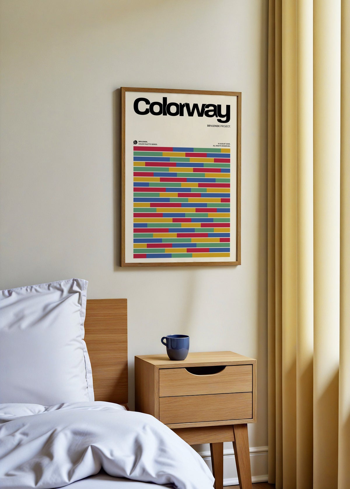 BRVLENSK Colorway Poster poster baskı mockup 3