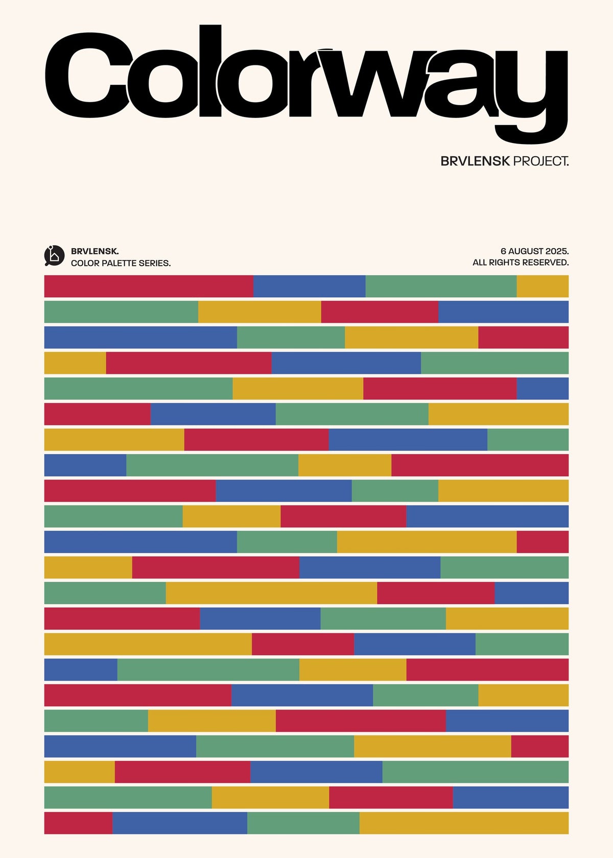 BRVLENSK Colorway eseri, minimalist bir renk paleti sunuyor. poster baskı
