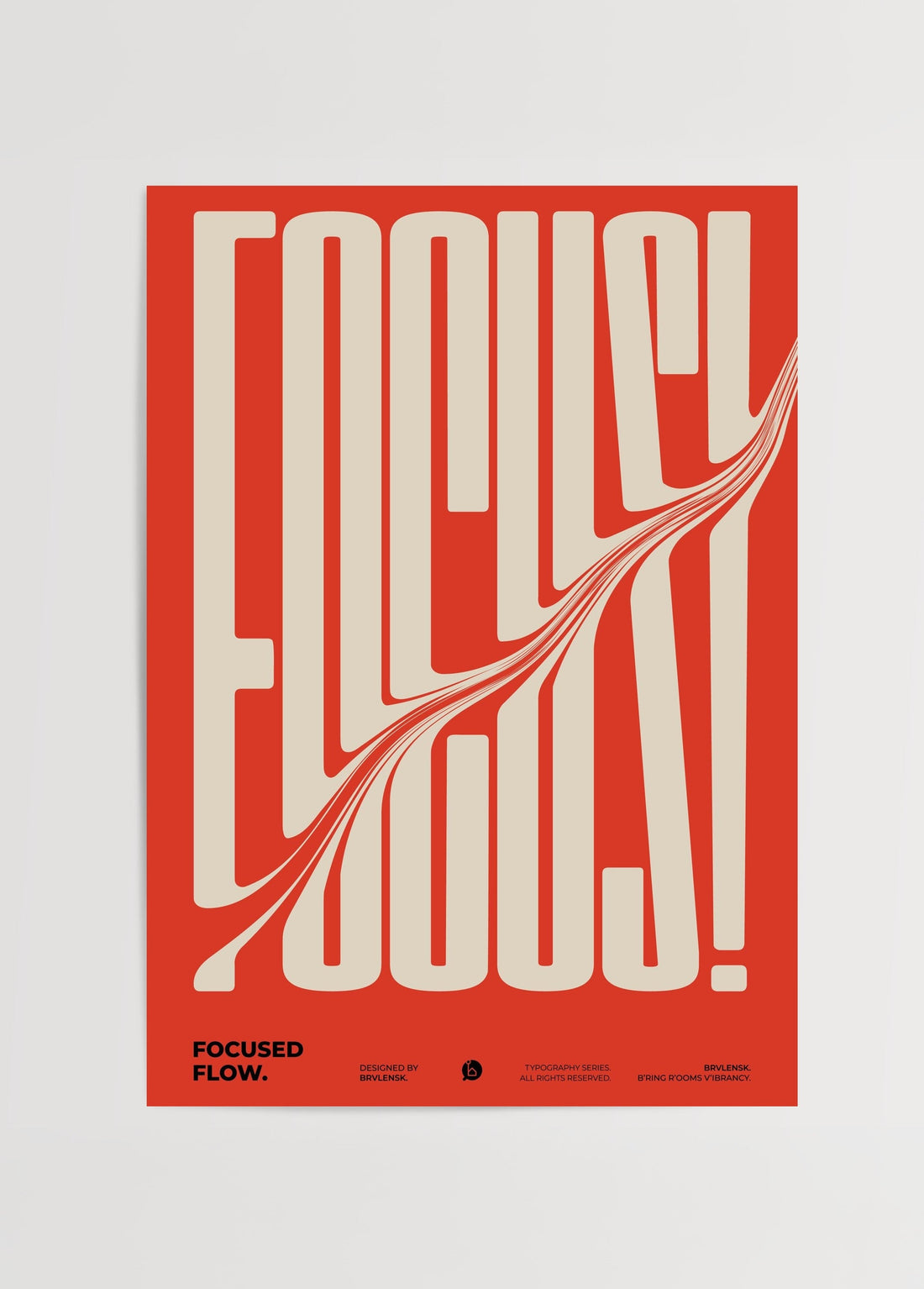 Brvlensk Focused Flow Poster poster baskı mockup 1