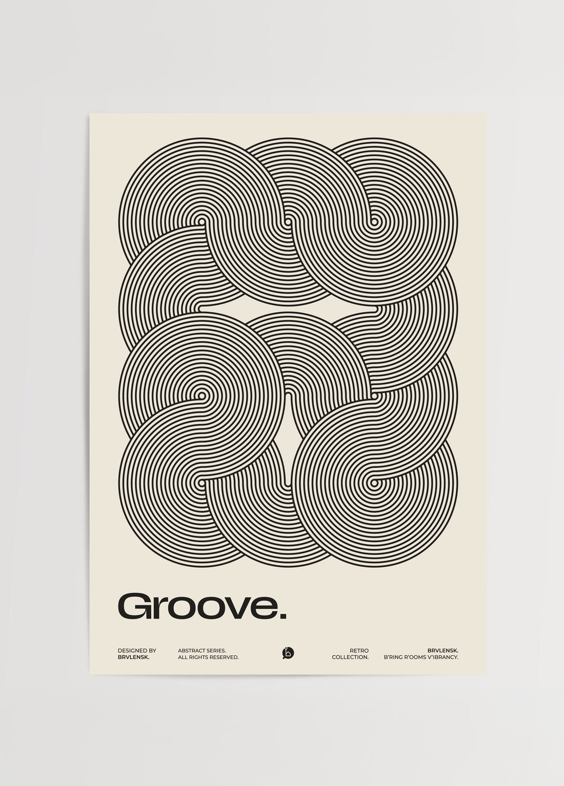 Brvlensk Groove Poster poster baskı mockup 1
