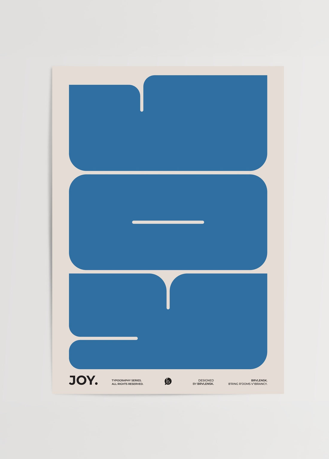 Brvlensk Joy Typography Poster poster baskı mockup 1