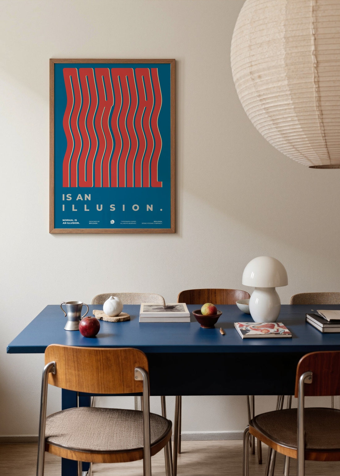 Brvlensk Normal Is An Illusion Poster poster baskı mockup 2