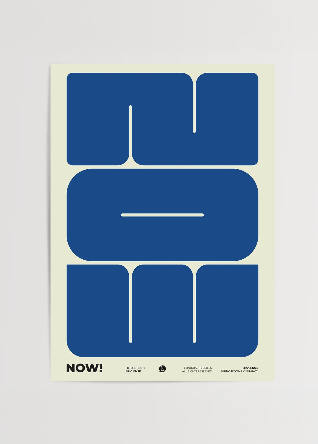 Brvlensk Now! Poster poster baskı mockup 1