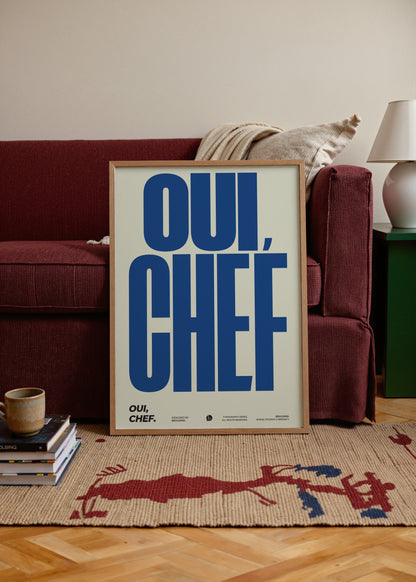 Brvlensk Oui, Chef Poster poster baskı mockup 2