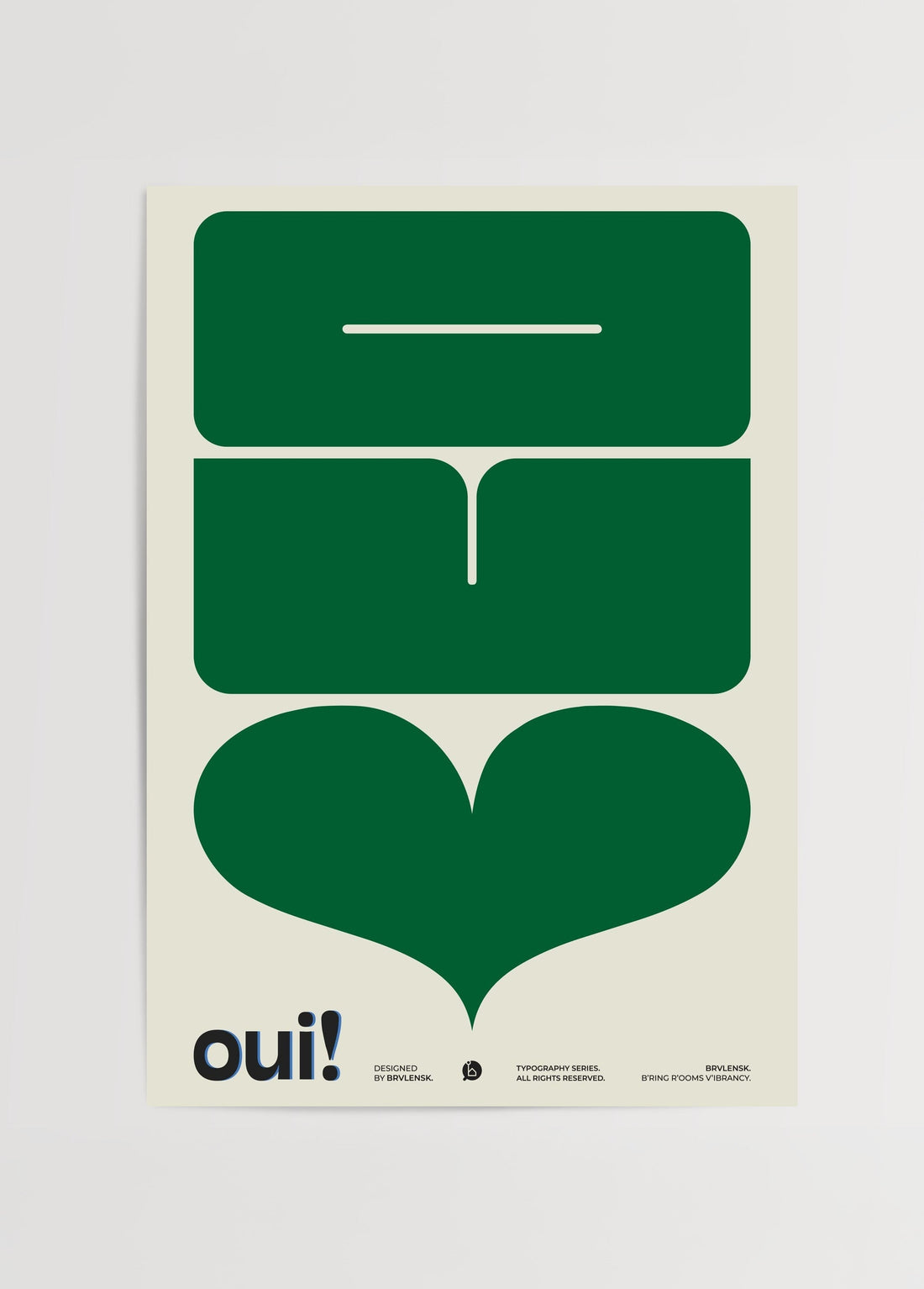 BRVLENSK oui! Poster poster baskı mockup 1