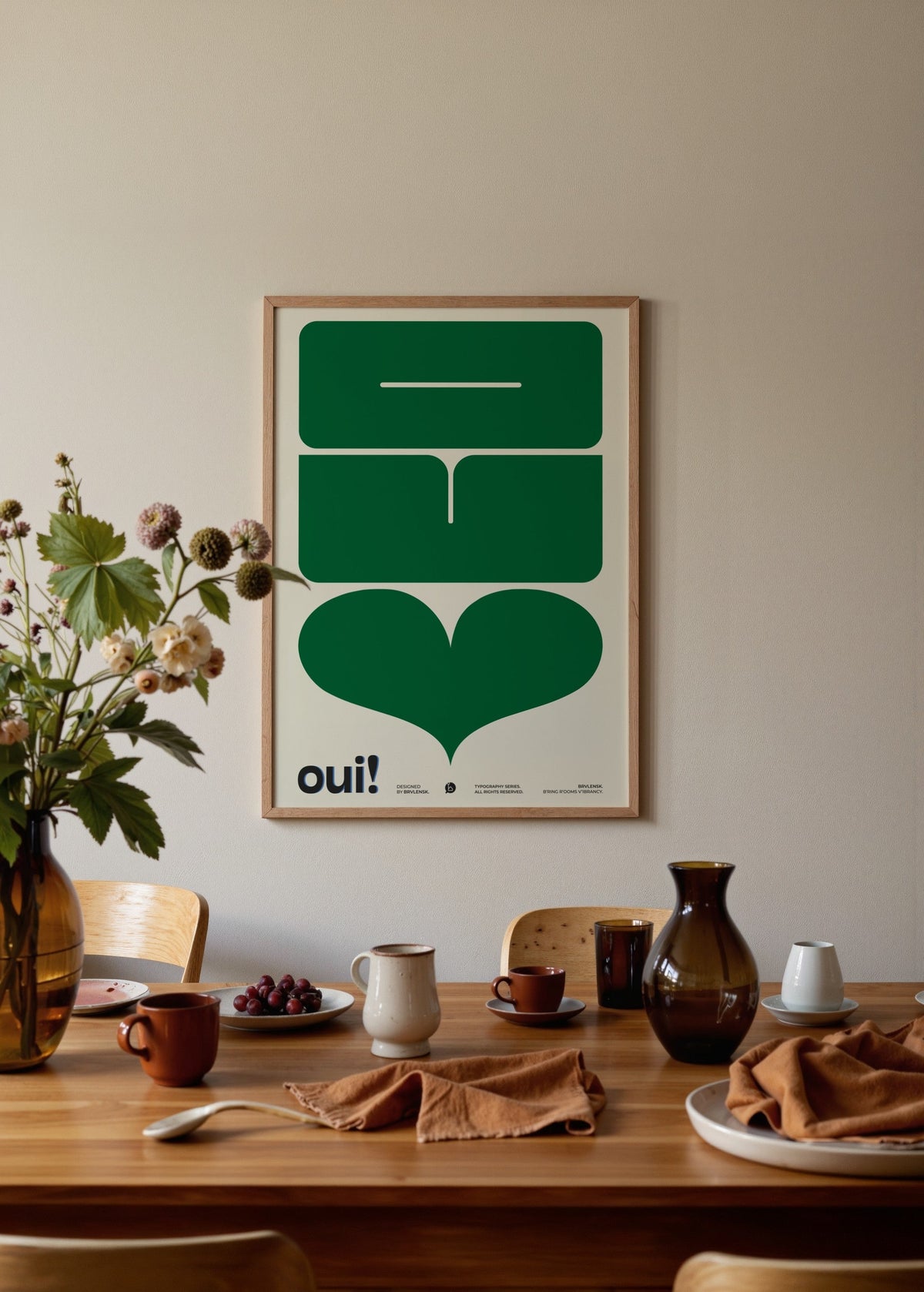 BRVLENSK oui! Poster poster baskı mockup 4