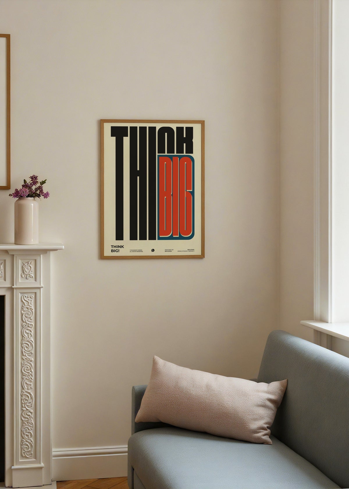 Brvlensk Think Big Poster poster baskı mockup 3