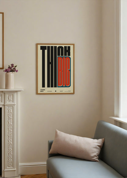 Brvlensk Think Big Poster poster baskı mockup 3